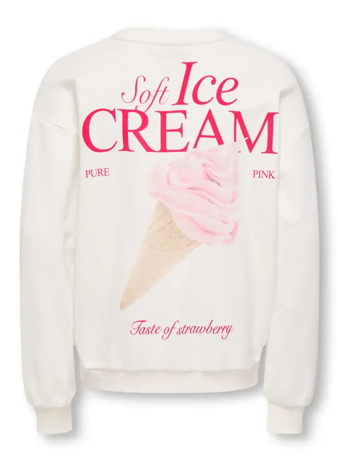 Kids Only - Philea loose sweat - Cloud dancer/Ice cream