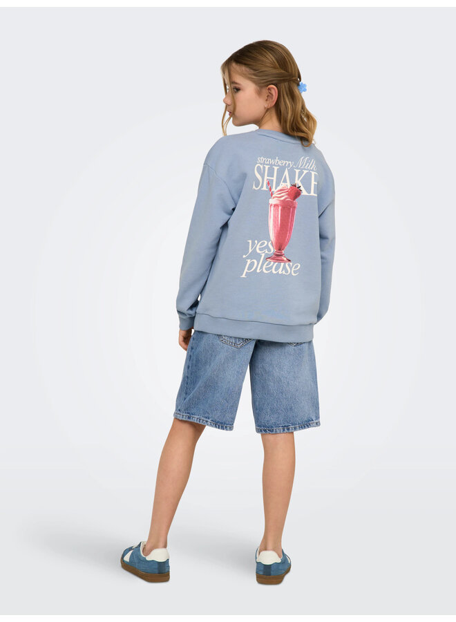 Kids Only - Philea loose sweat - Soft chambray/Millkshake