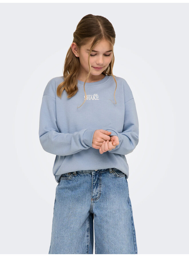 Kids Only - Philea loose sweat - Soft chambray/Millkshake