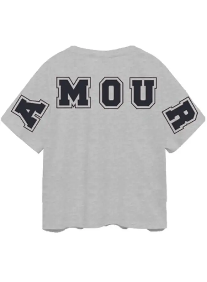 Kids Only - Amoura print top - Light grey melange/Night sky