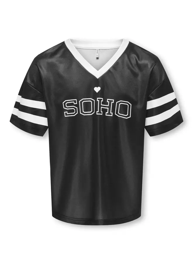 Kids Only - Lulu v-neck sporty top soho - Black/White