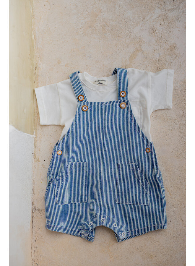 1+ in the family - Talaies short dungaree - Denim