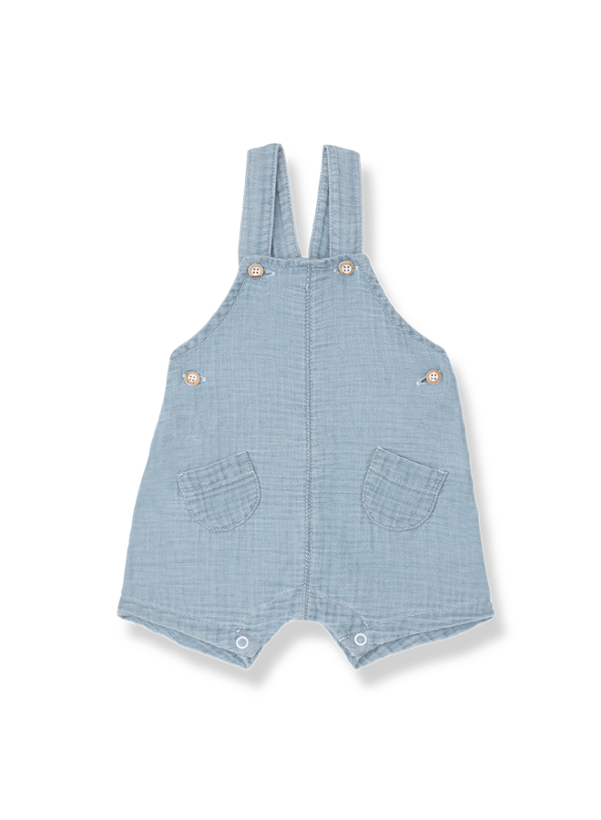 1+ in the family - Skiros short dungaree - Denim