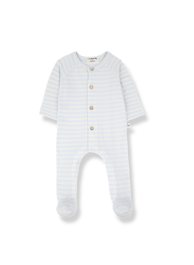 Felip jumpsuit w/feet - Misty-blue