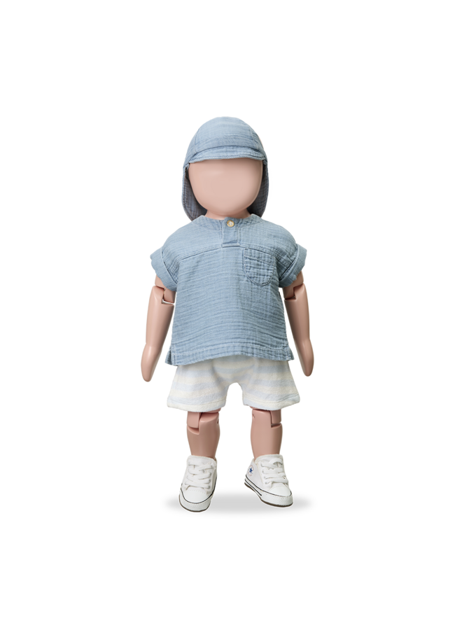 1+ in the family - Feres bermuda - Misty-blue