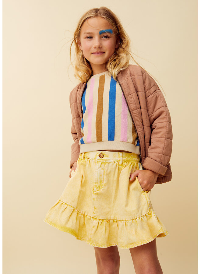 Sproet & Sprout - Cropped sweatshirt stripes - Sesame