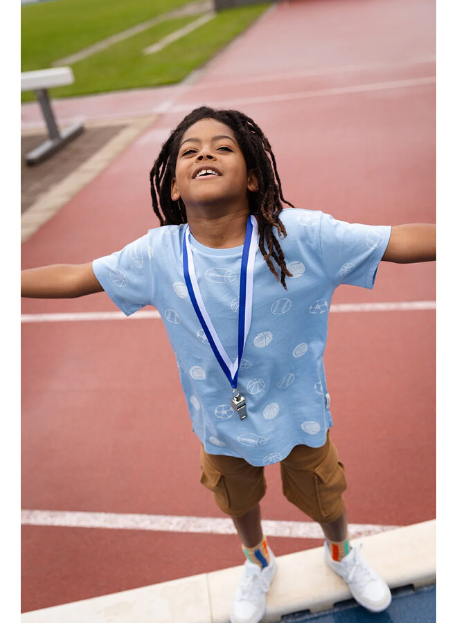 Sproet & Sprout - T-shirt balls print - Forever blue