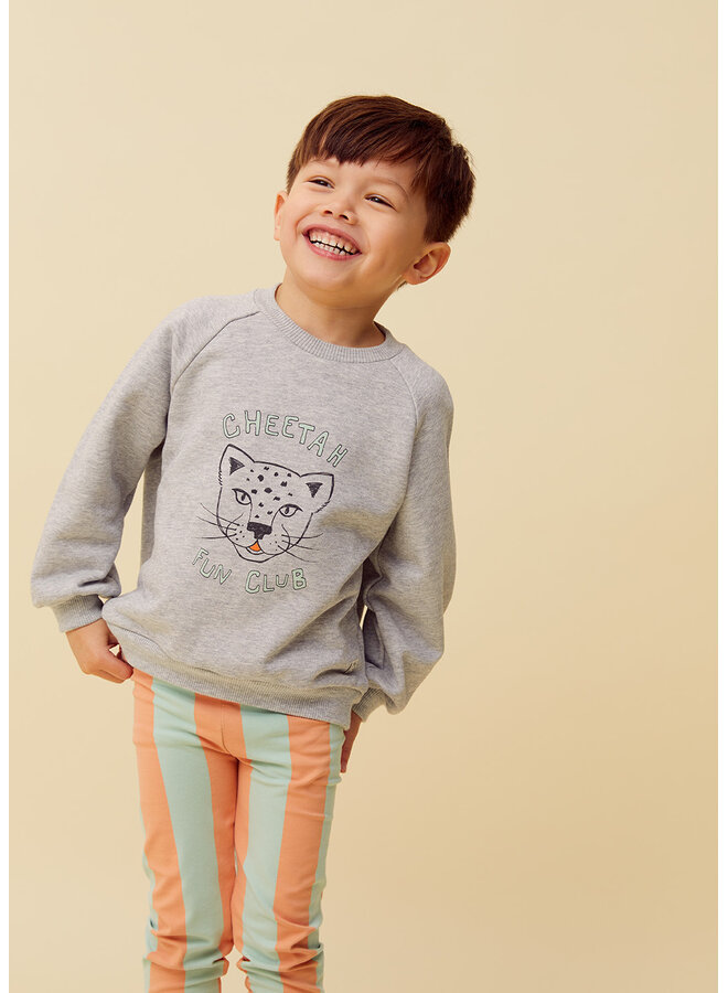 Sproet & Sprout - Raglan sweatshirt cheetah - Grey melee