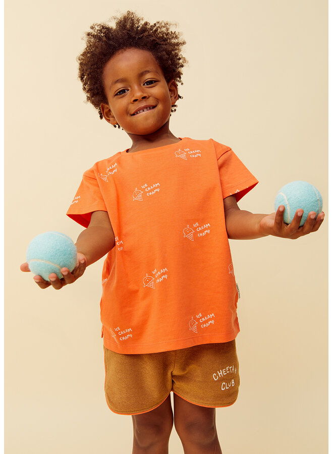 Sproet & Sprout - T-shirt ice cream print orange - Orange sprint