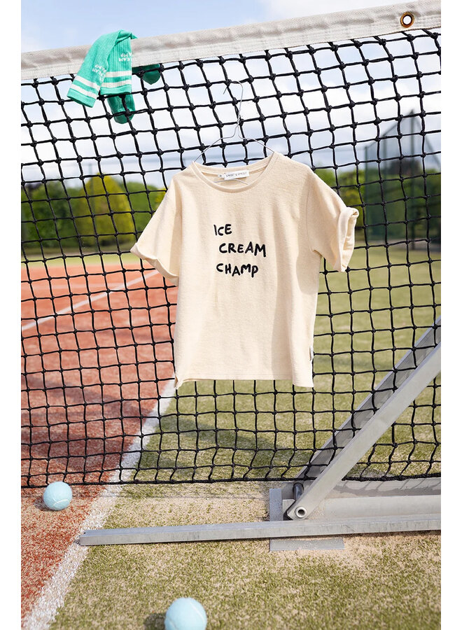 Sproet & Sprout - Terry t-shirt ice cream champ - Sesame