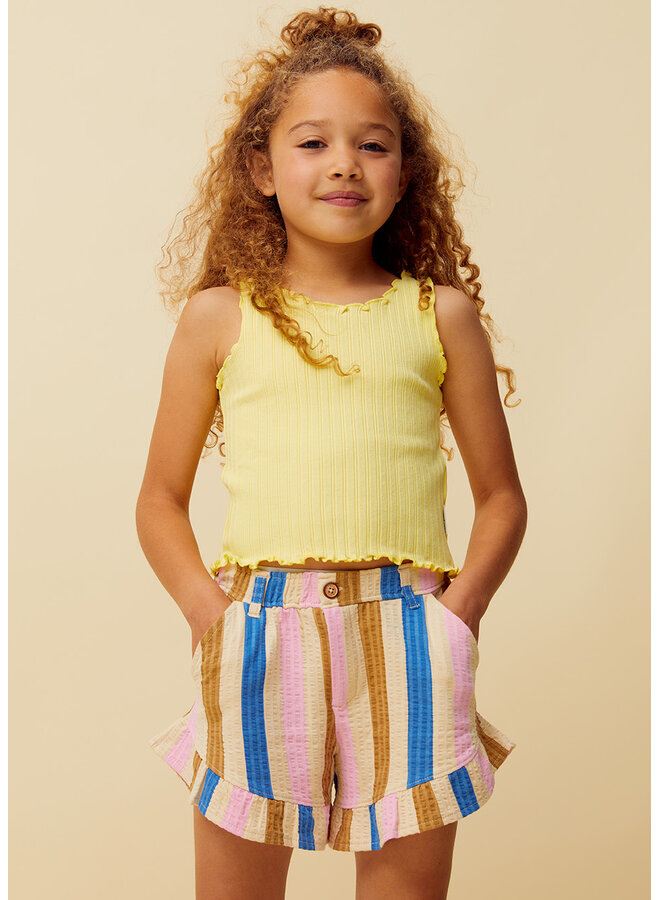 Sproet & Sprout - Rib singlet top yellow - Pastel yellow