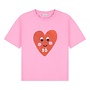 Daily Brat - Patty heart t-shirt - Pink cosmos