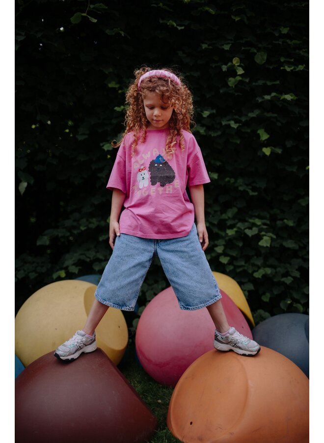 Daily Brat - Always together t-shirt - Rose rebel