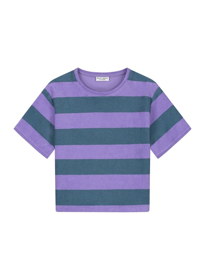 Striped towel t-shirt - Teal