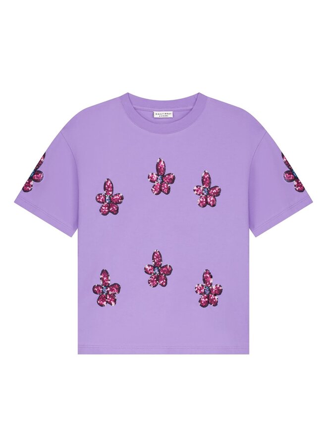 Daily Brat - Flower t-shirt - Paisley purple