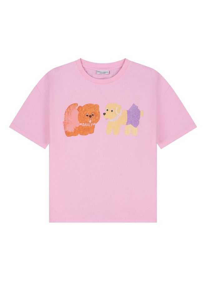 Daily Brat - Puppy posse t-shirt - Tender pink