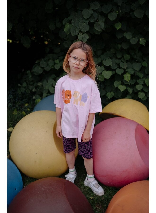 Daily Brat - Puppy posse t-shirt - Tender pink