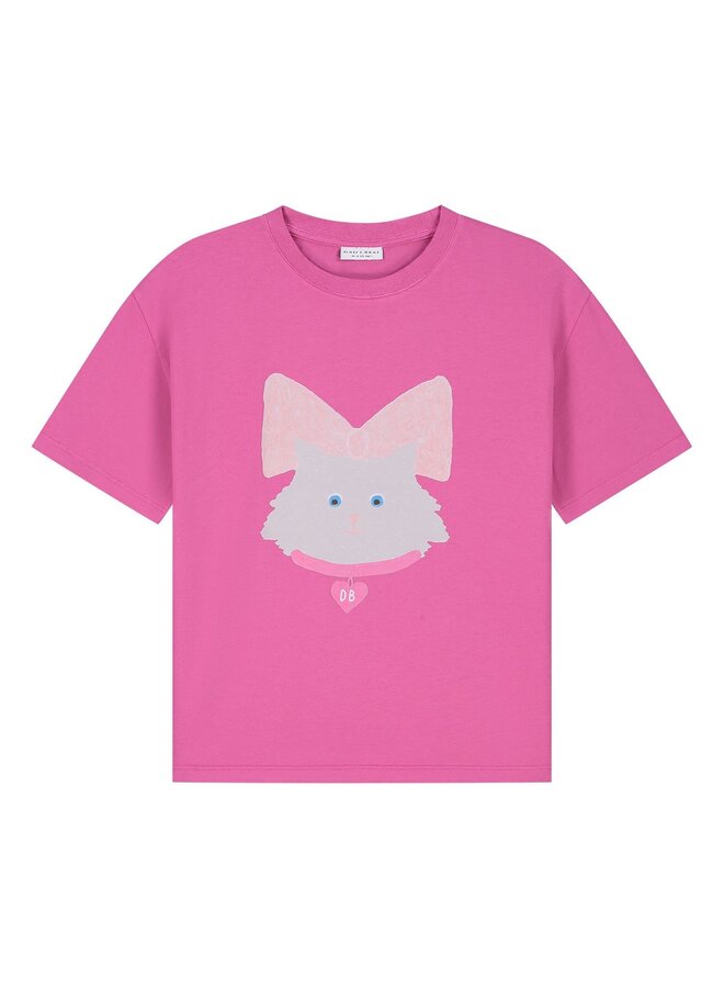 Daily Brat - Kitty kat t-shirt - Rose rebel