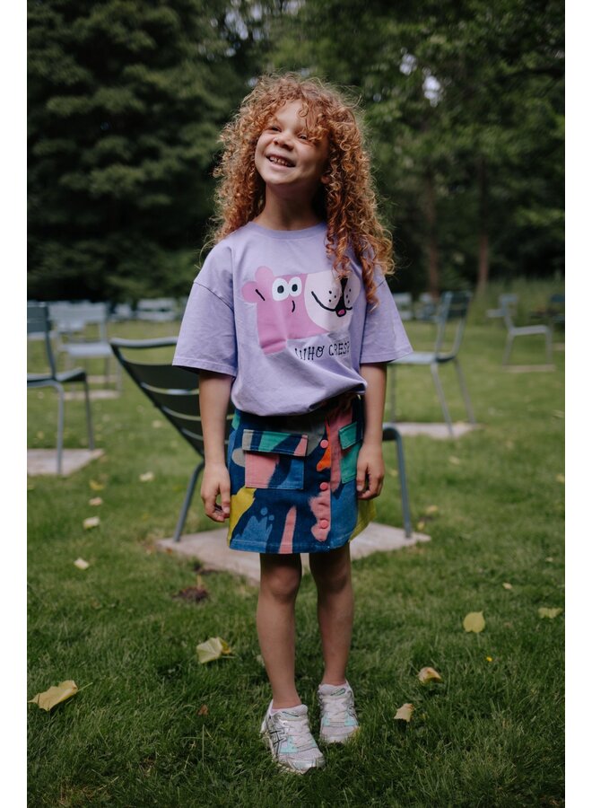 Daily Brat - Who cares t-shirt - Paisley purple