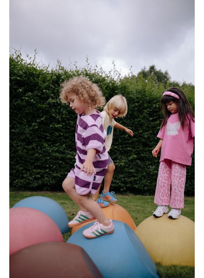 Daily Brat - Striped towel shorts - Plum