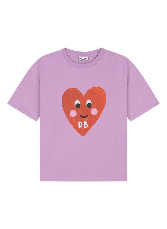 Daily Brat - Patty heart t-shirt - Lilavender