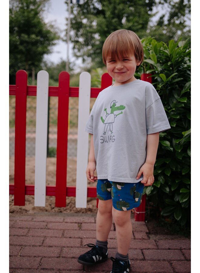 Daily Brat - Daffy dino swimshorts - Dark blue