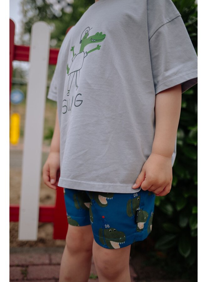 Daily Brat - Daffy dino swimshorts - Dark blue