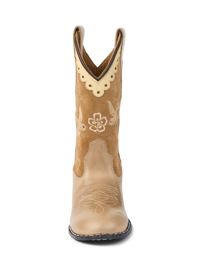 Bootstock x Copenhagen Colors - Limited cowboy boots high - Beige suede