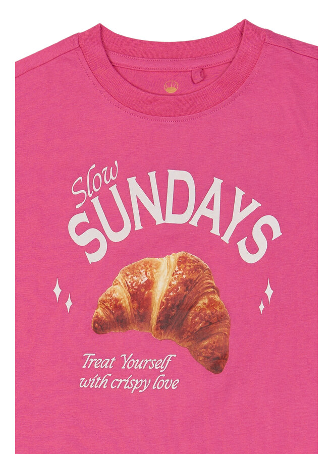 The New - Suzette oversized tee - Carmine rose