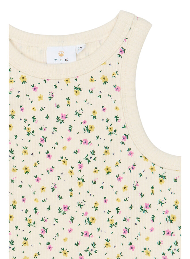 The New - Summer rib top - Gardenia AOP