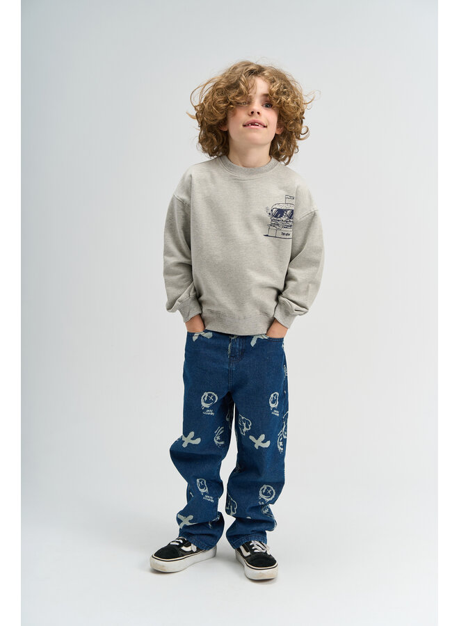 The New - Stevie sweatshirt - Light grey melange