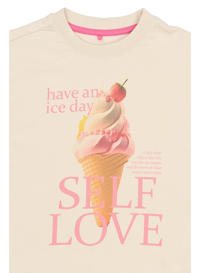 The New - Suzan oversized tee - Gardenia