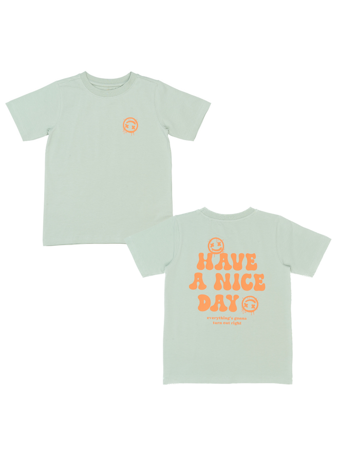 Sander tee - Aqua gray