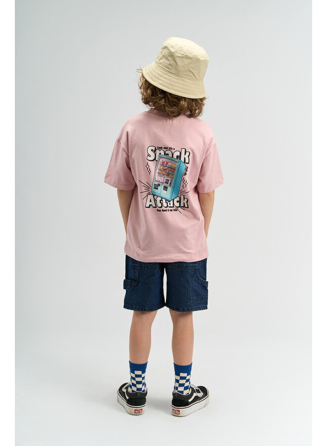 The New - Snack oversized tee - Silver pink