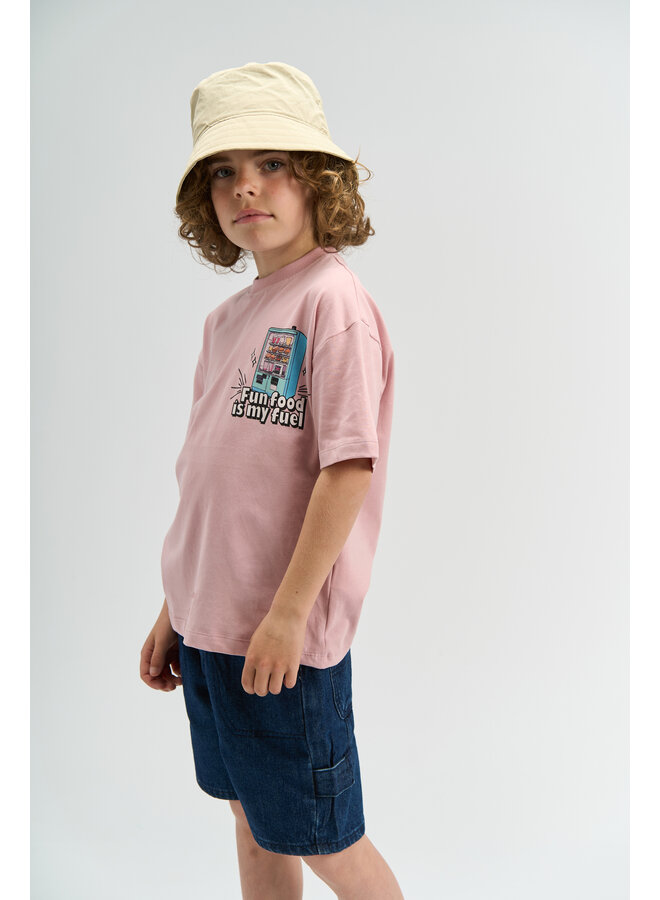 The New - Snack oversized tee - Silver pink