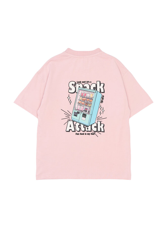 The New - Snack oversized tee - Silver pink