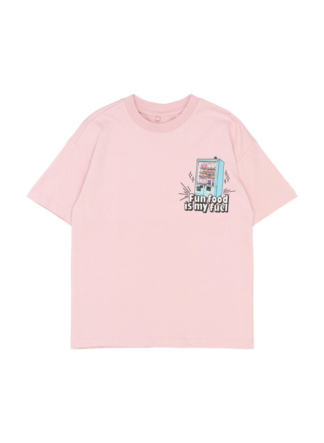 The New - Snack oversized tee - Silver pink