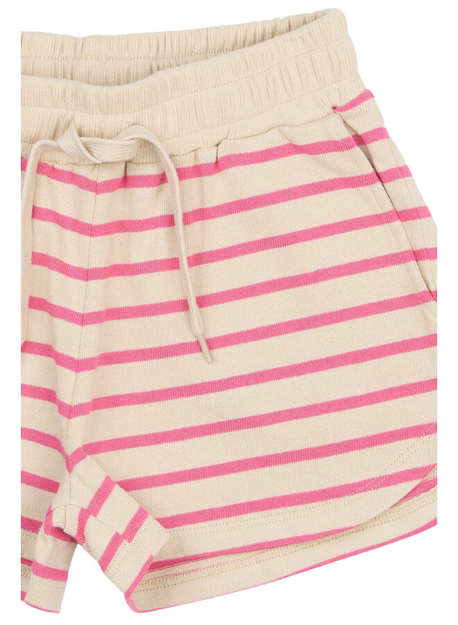 The New - Shannon shorts - Carmine rose striped