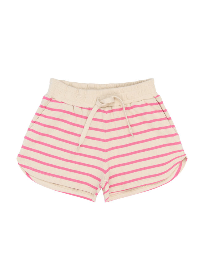 The New - Shannon shorts - Carmine rose striped