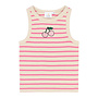 The New - Shannon short top - Carmine rose striped