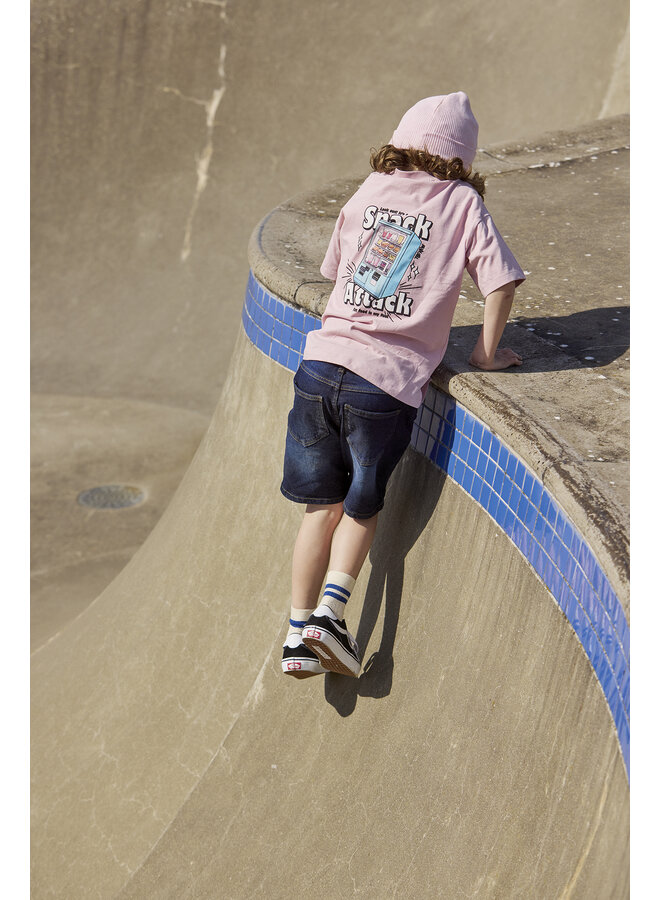 The New - Snack oversized tee - Silver pink