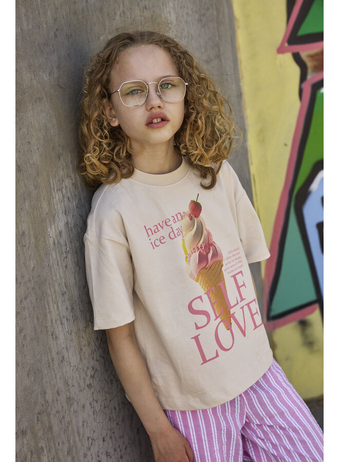 The New - Suzan oversized tee - Gardenia