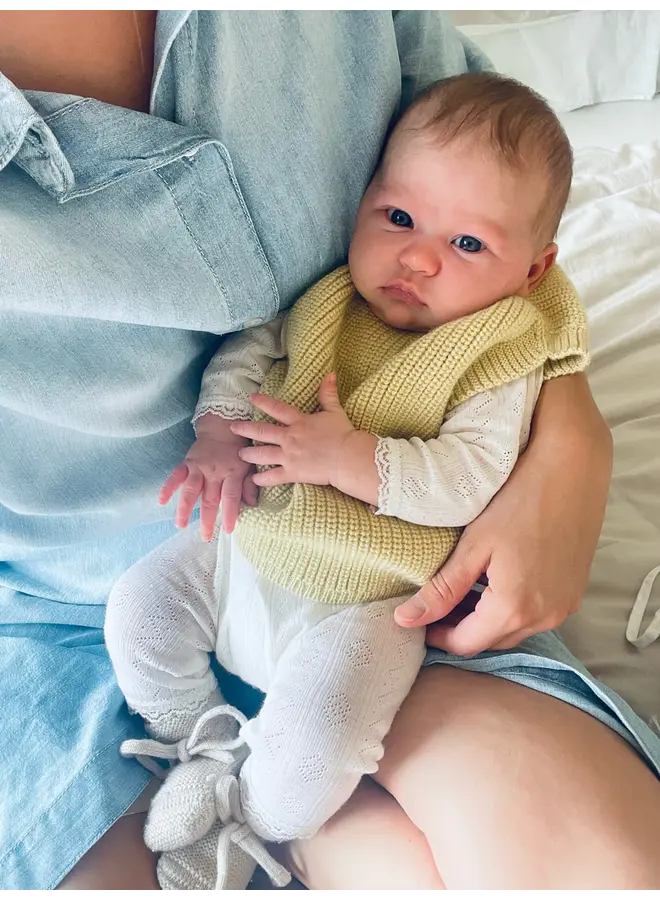 Hvid - Vest harvey baby – Light yellow