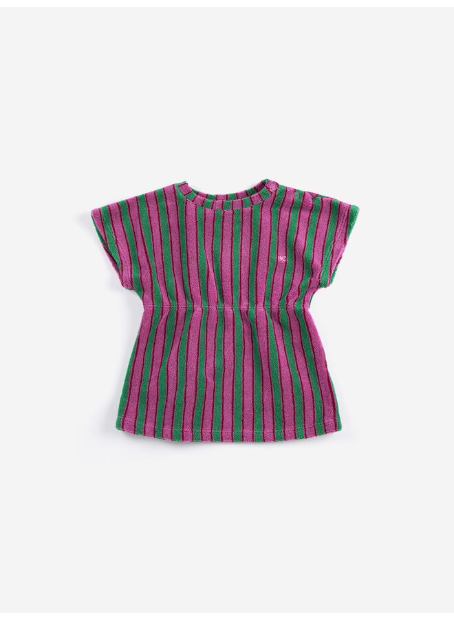 Bobo Choses striped terry cloth dress - Multicolor