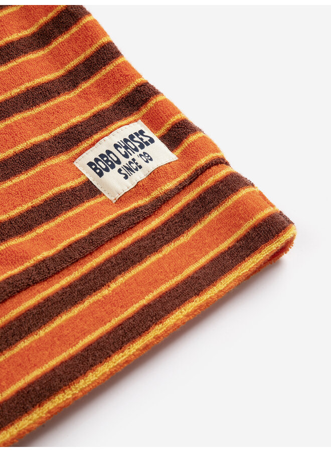 Bobo Choses - Striped brick terry cloth polo - Orange