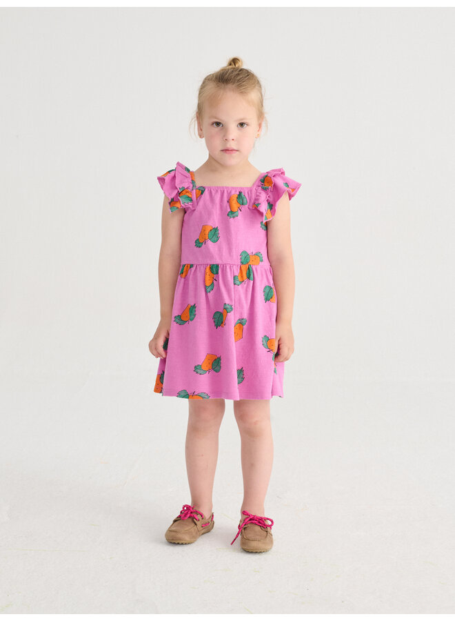 Bobo Choses - Tangerine all over ruffled dress - Purple