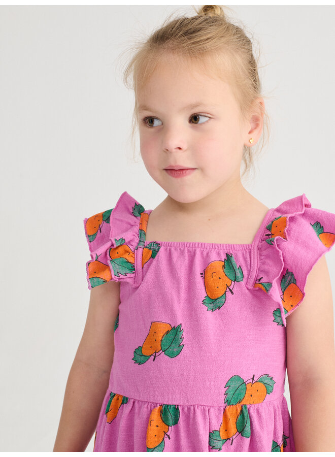 Bobo Choses - Tangerine all over ruffled dress - Purple