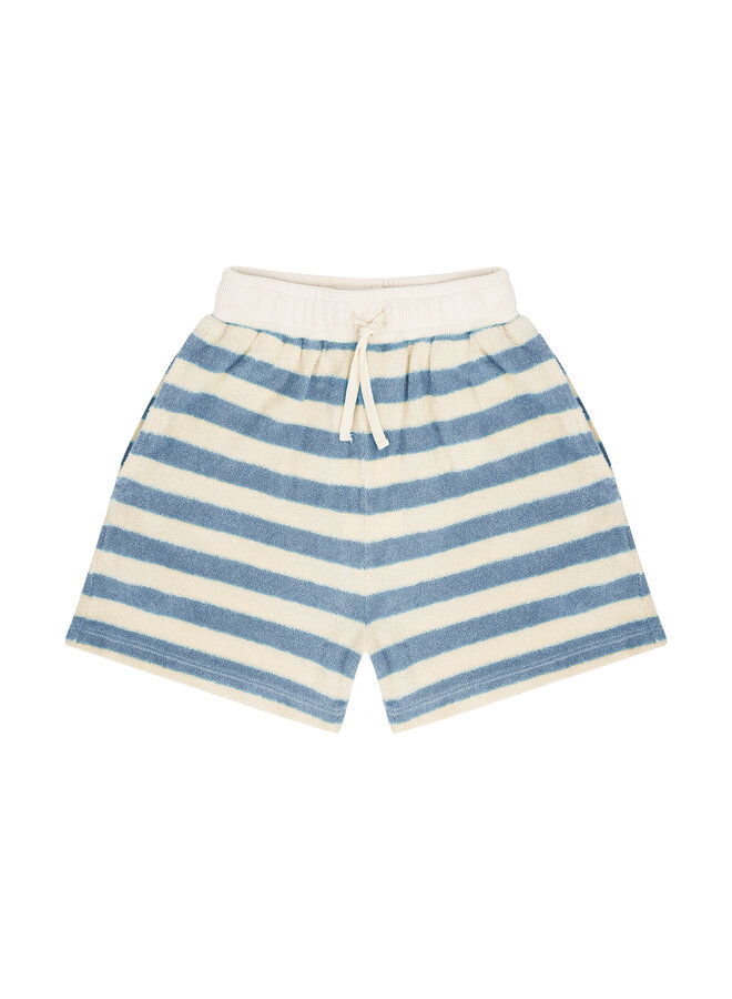 Jenest - Robin shorts - Water blue off white stripe