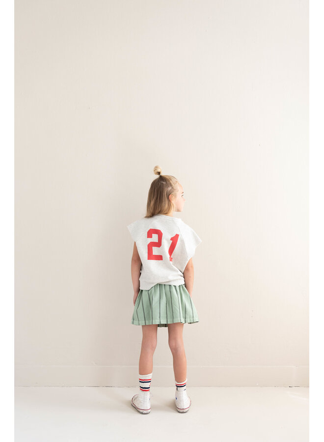 Jenest - Sasha skirt - Sage green stripe