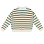 Jenest - Kay sweater - Sage green off white stripe